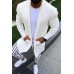 Men's Long-sleeved Cardigan Lapel Sweater Top