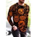 Halloween Pumpkin Zombie Graphic T-Shirt